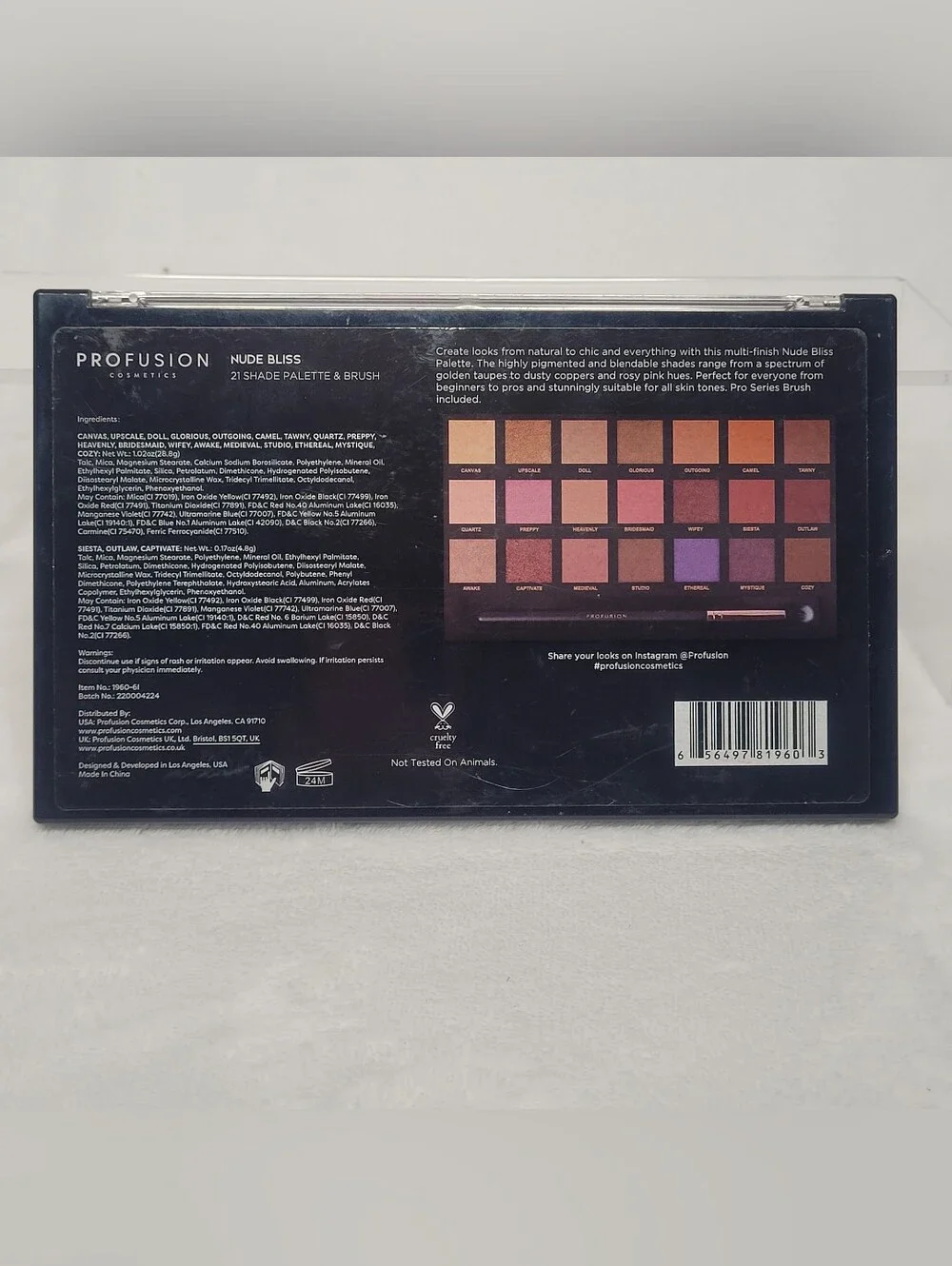 Profusion Cosmetics CHOCOLATES & NUDE BLISS 2 Palette Bundle 42 Shades Total